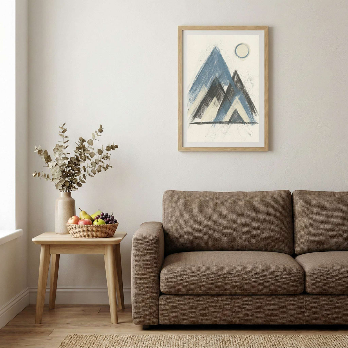 Minimal Mountain-Inspired Abstract canvas wall art — alternate b view