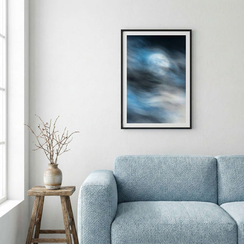 Blue Motion Abstract canvas wall art — alternate a view