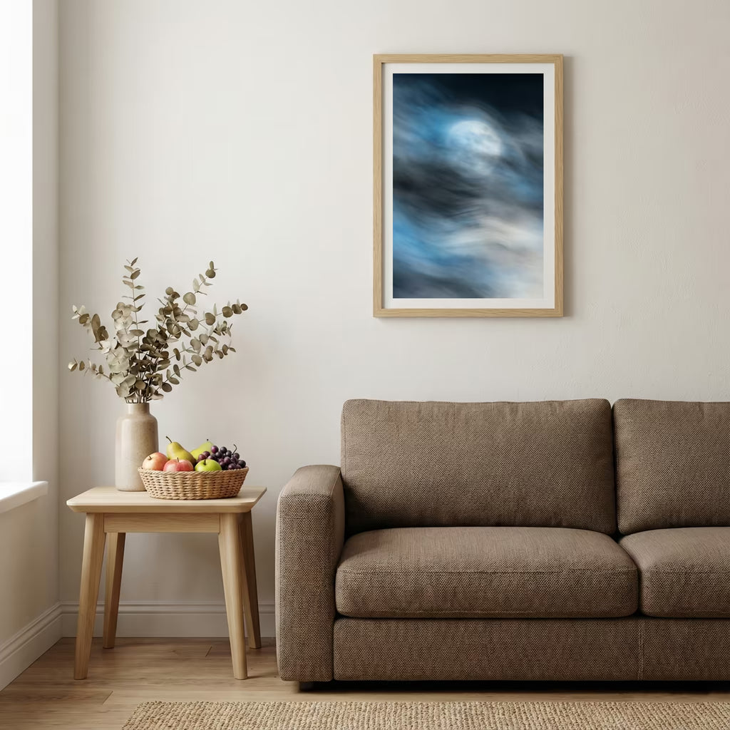 Blue Motion Abstract canvas wall art — alternate b view