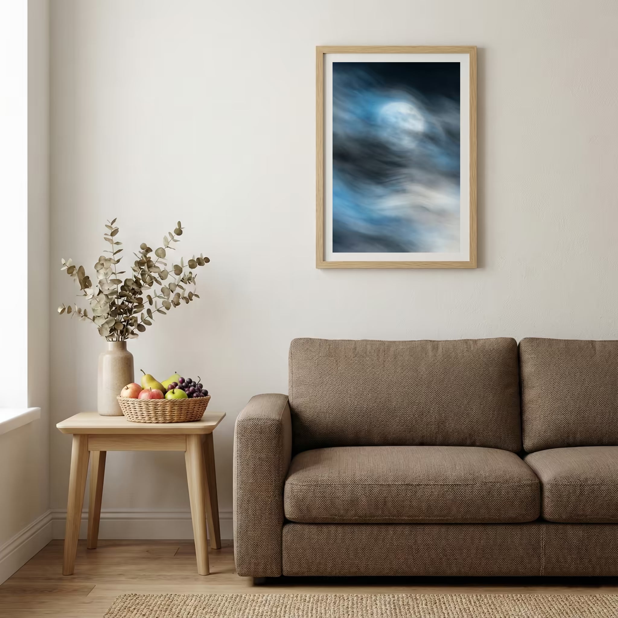 Blue Motion Abstract canvas wall art — alternate b view