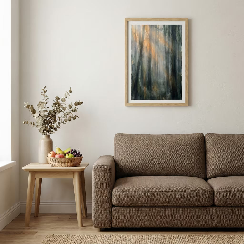 Blue Gray Vertical Texture canvas wall art — alternate b view