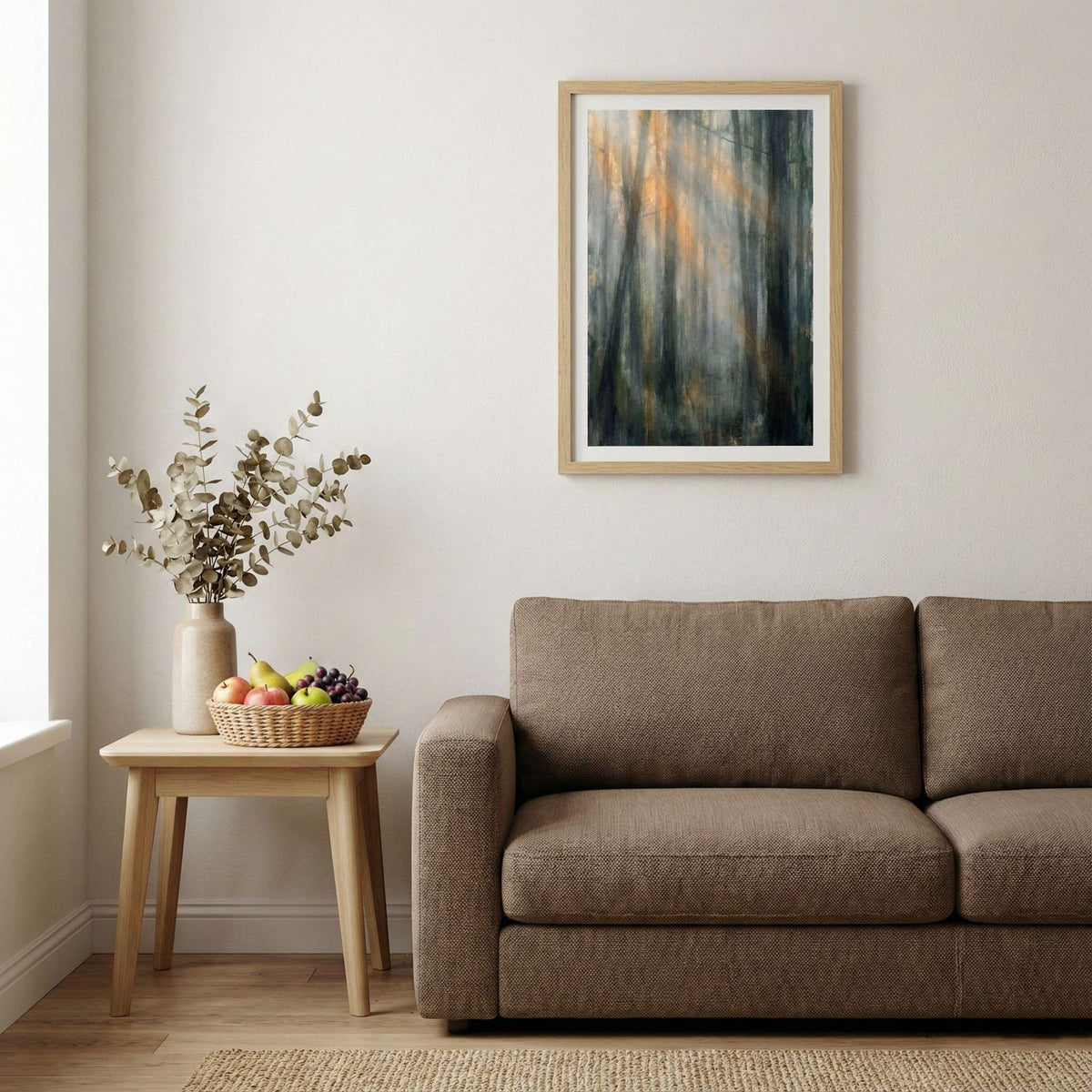 Blue Gray Vertical Texture canvas wall art — alternate b view