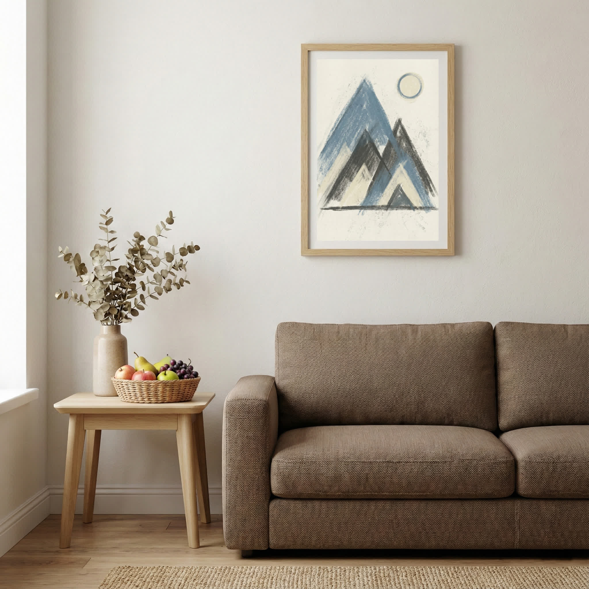 Minimal Mountain-Inspired Abstract canvas wall art — alternate b view
