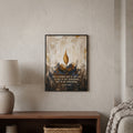 Allama Iqbal quote wall art: "The ultimate aim of the ego is to be something", 15×20 in size