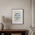 Rumi quote wall art: "What you seek is seeking you", 15×20 in size