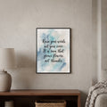 Inspirational Quote wall art: "Raise your words, not your voice", 15×20 in size