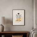 Rumi quote wall art: "The wound is the place where the Light enters you", 15×20 in size