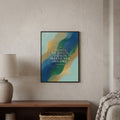 Inspired by Iqbal quote wall art: "Discover the limitless strength hidden in your own spirit", 15×20 in size